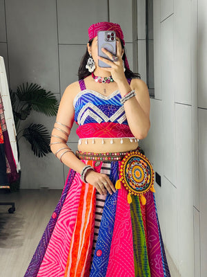 Navratri Multicolor Rangili Lehenga Set