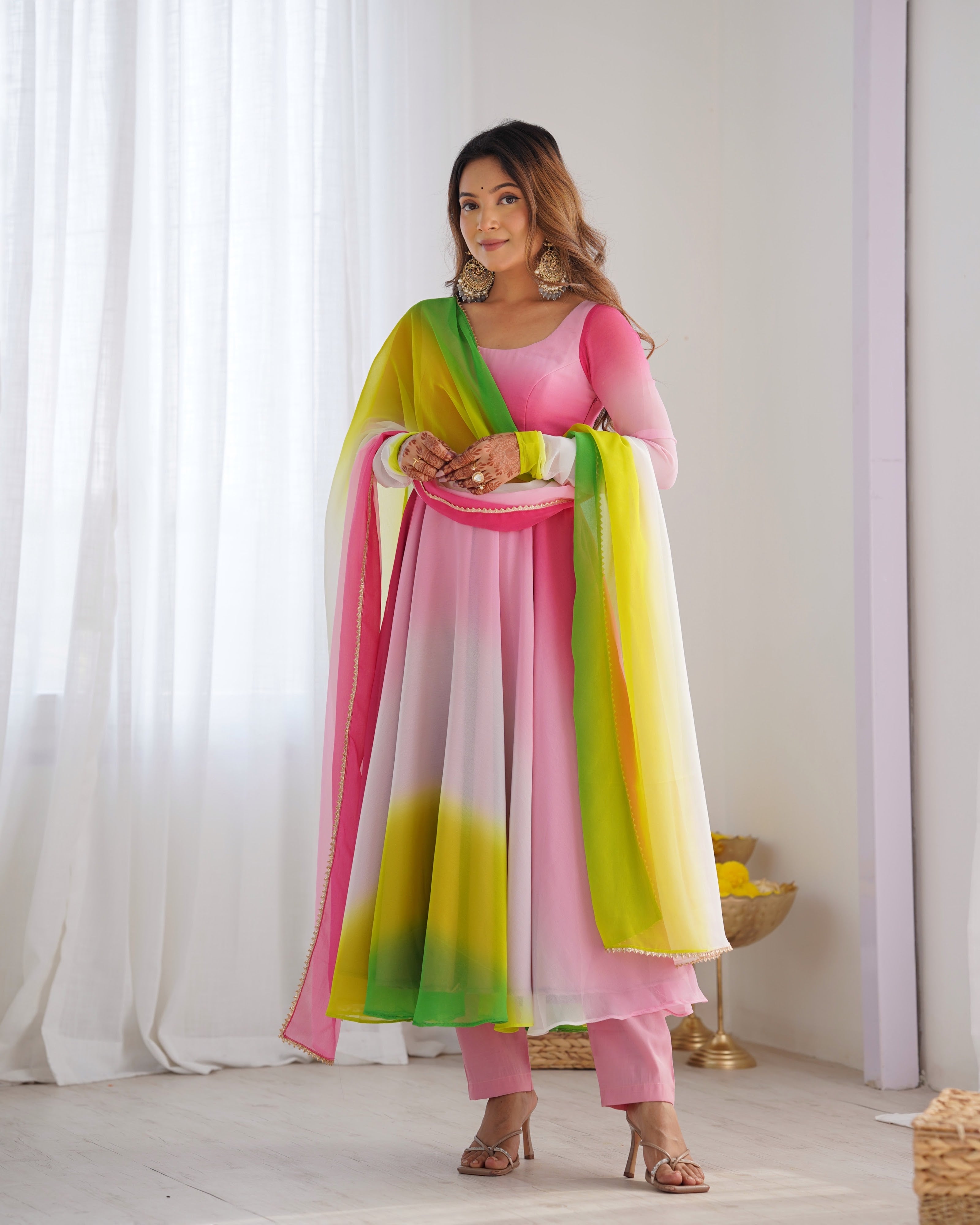 Georgette Designer Anarkali Set – Onion