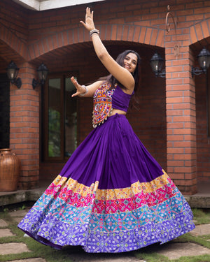 Navratri Purple Rangat Lehenga Set