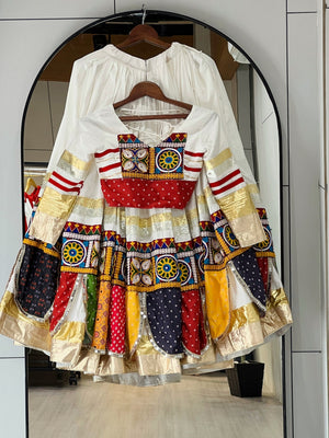 Navratri White Sitara Lehenga Set