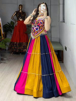 Navratri Multicolor Vaalam Lehenga Set
