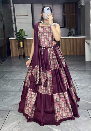 Navratri Wine Sajni Lehenga Set