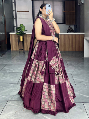 Navratri Wine Sajni Lehenga Set