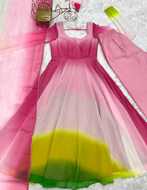 Georgette Designer Anarkali Set – Onion