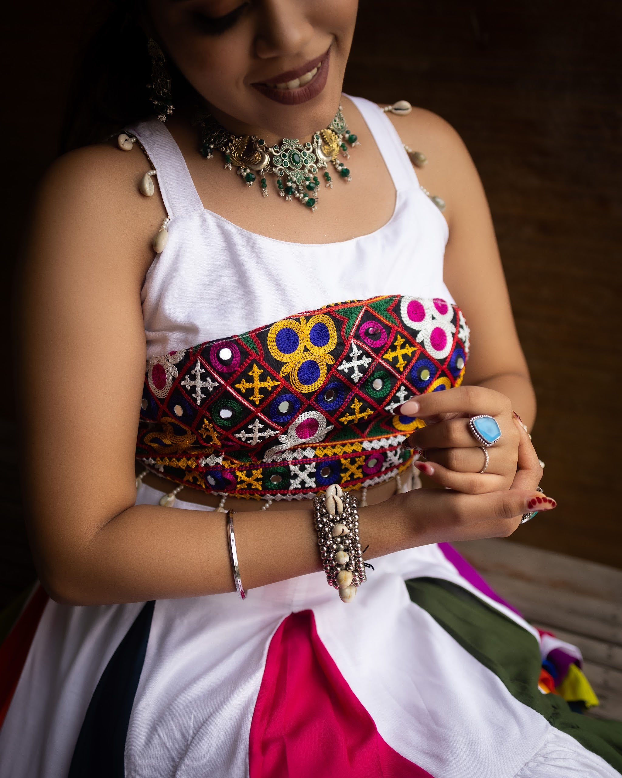 Navratri Multicolor Rangili Lehenga Set
