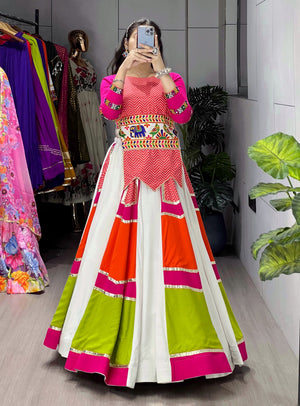 Navratri Pink Panghat Lehenga Set
