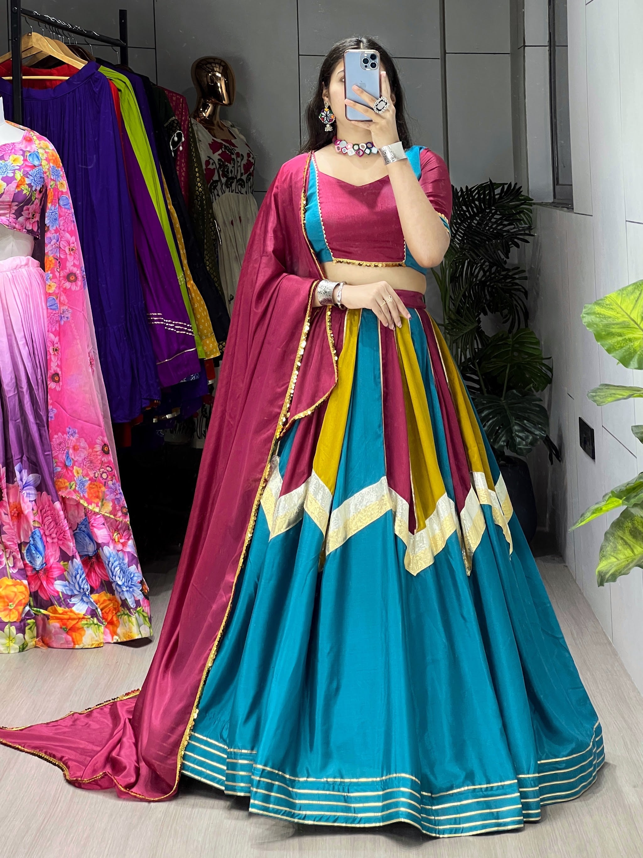 Navratri Multicolor Lehenga Set