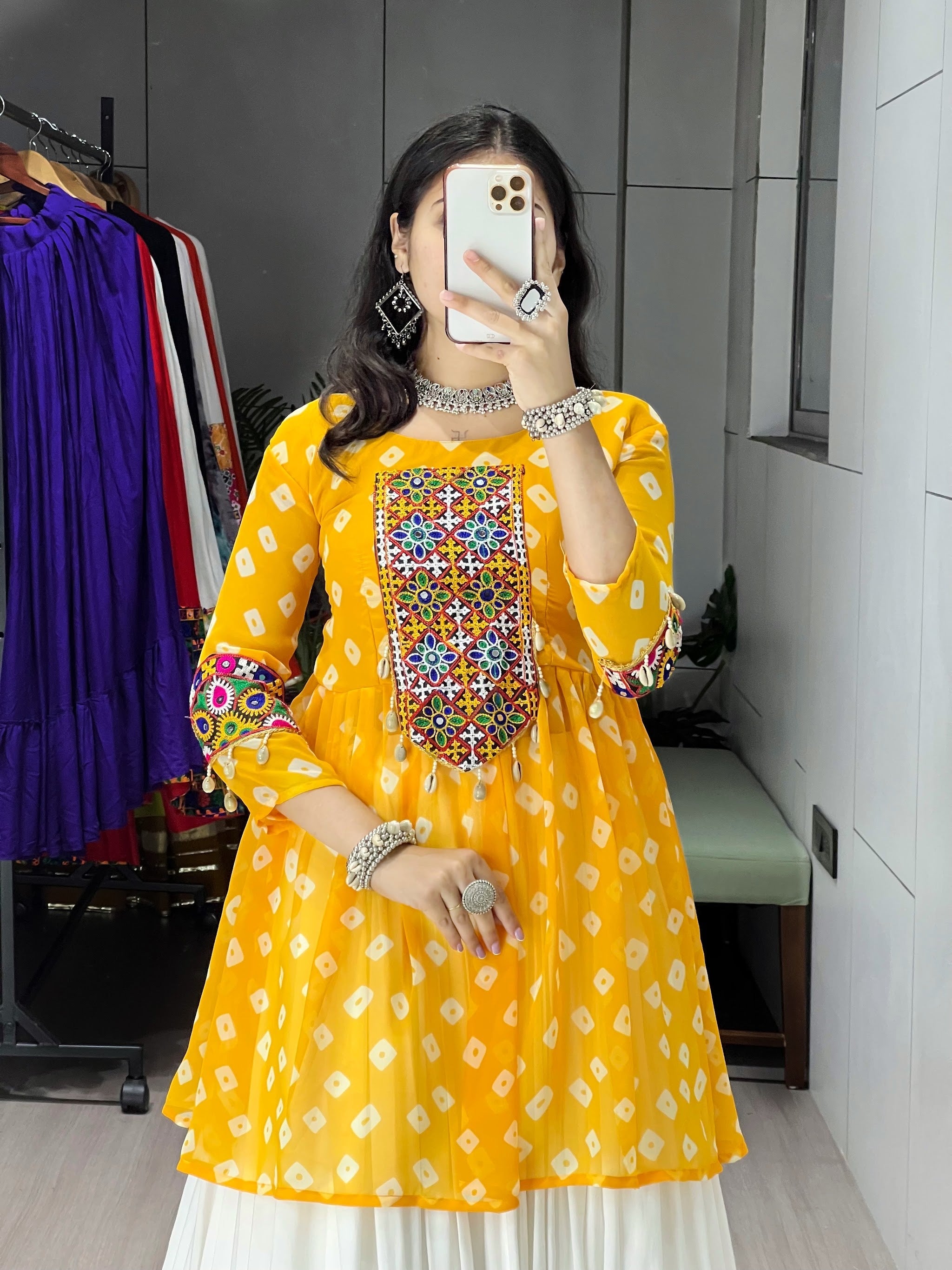 Navratri Yellow Megha Lehenga Set