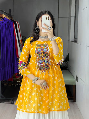 Navratri Yellow Megha Lehenga Set