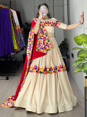 Navratri Vanilla Lehenga Set