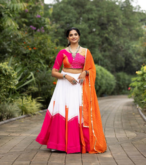 Navratri Orange Gulaboo Lehenga Set