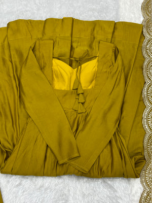 Roman Chanderi Silk Embroidered Anarkali Set – Musterd