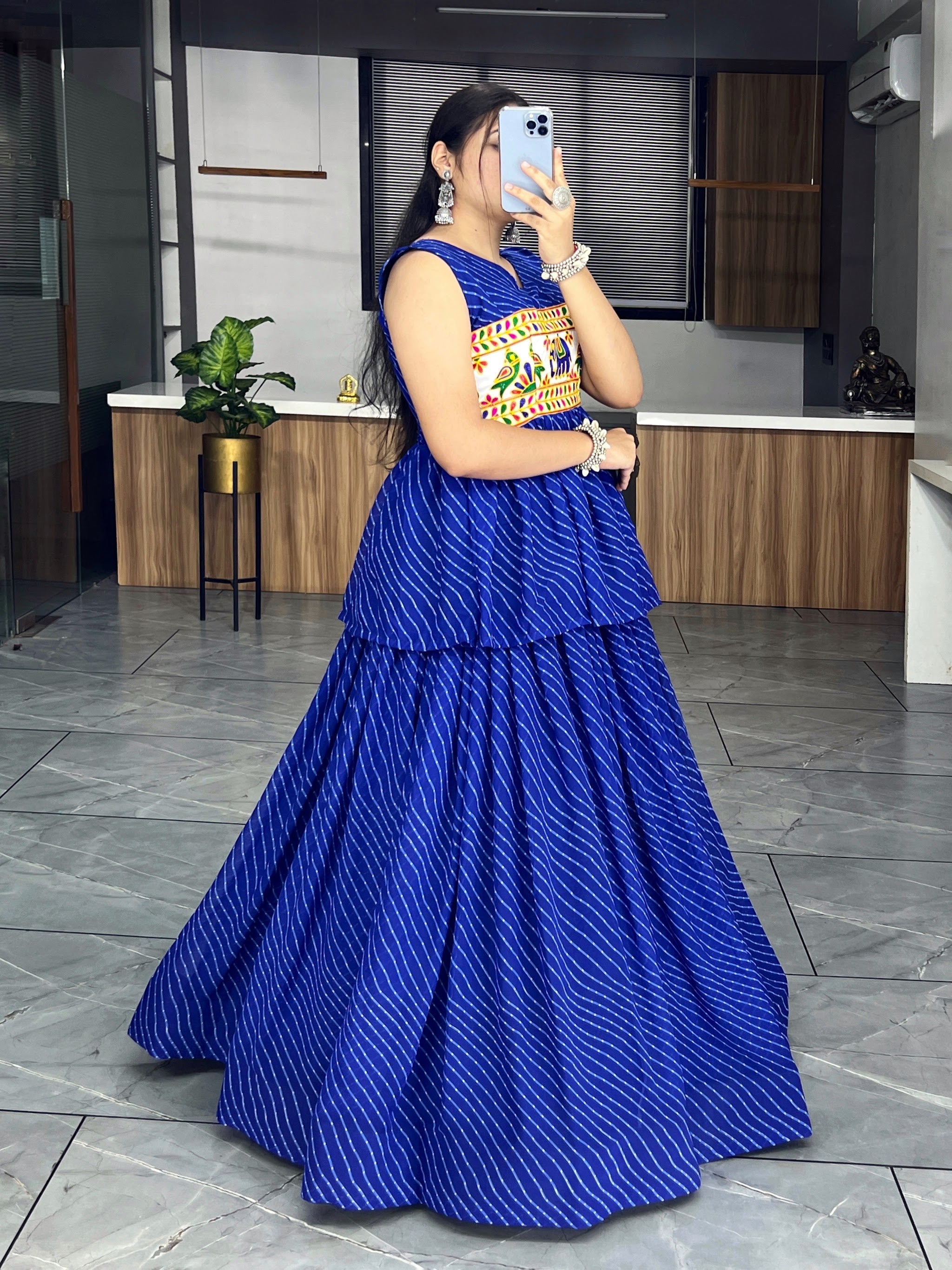 Navy Blue Navratri Lehenga Set