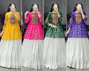 Navratri Green Megha Lehenga Set