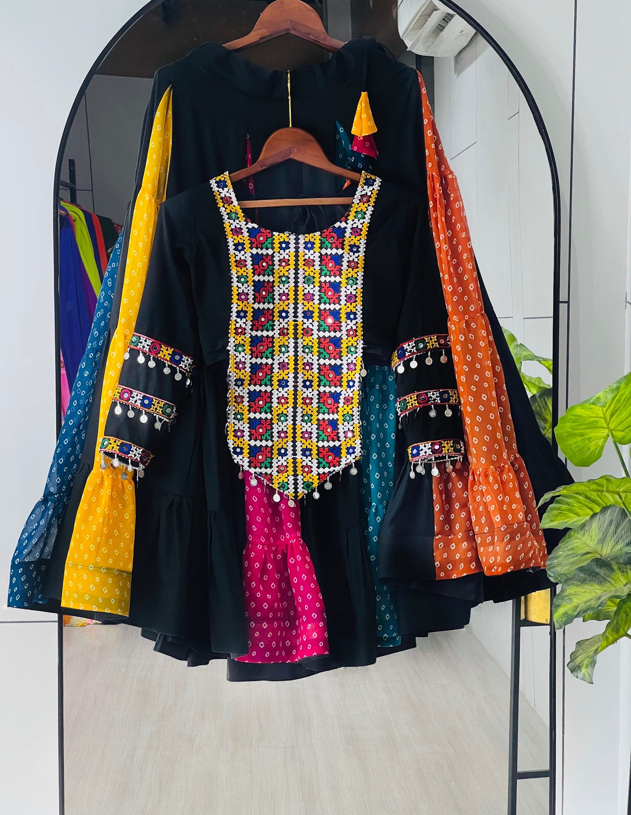 Navratri Multicolor Virangana Lehenga Set