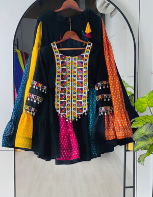 Navratri Multicolor Virangana Lehenga Set